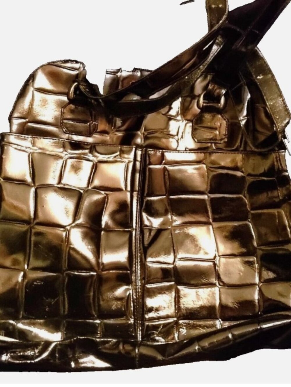 Vintage Designer Patent Leather Purse-Retro